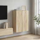 vidaXL Fali szekrény Sonoma Tölgy 66 x 34,5 x 92 cm Szerelt Fa