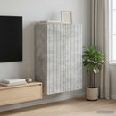 vidaXL Fali szekrény Betonszürke 66 x 34,5 x 92 cm Szerelt Fa