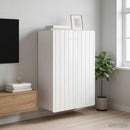 vidaXL Fali szekrény Magasfényű Fehér 66 x 34,5 x 92 cm Szerelt Fa
