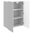 vidaXL Fali szekrény Magasfényű Fehér 66 x 34,5 x 92 cm Szerelt Fa