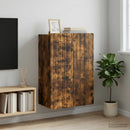 vidaXL Fali szekrény Füstös Tölgy 66 x 34,5 x 92 cm Szerelt Fa
