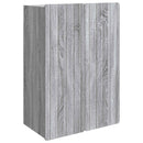 vidaXL Fali szekrény Szürke Sonoma 66 x 34,5 x 92 cm Szerelt Fa