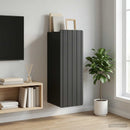 vidaXL Fali szekrény Fekete 33 x 34,5 x 94 cm Szerelt Fa