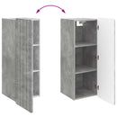 vidaXL Fali szekrény Betonszürke 33 x 34,5 x 94 cm Szerelt Fa