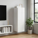 vidaXL Fali szekrény Magasfényű Fehér 33 x 34,5 x 94 cm Szerelt Fa