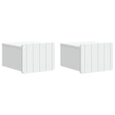 vidaXL Fali éjjeli szekrény 2 db Fehér 33 x 34,5 x 24 cm Szerelt Fa
