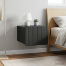 vidaXL Fali éjjeli szekrény 2 pcs Fekete 33 x 34,5 x 24 cm Szerelt Fa