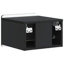 vidaXL Fali éjjeli szekrény 2 pcs Fekete 33 x 34,5 x 24 cm Szerelt Fa