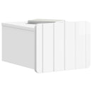 vidaXL Fali éjjeli szekrény fiókkal Magasfényű Fehér 33 x 34,5 x 24 cm