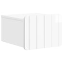 vidaXL Fali éjjeli szekrény 2 pcs Magasfényű Fehér 33 x 34,5 x 24 cm