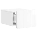vidaXL Fali éjjeli szekrény 2 pcs Magasfényű Fehér 33 x 34,5 x 24 cm