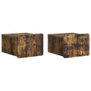 vidaXL Fali éjjeli szekrény 2 pcs Füstös Tölgy 33 x 34,5 x 24 cm