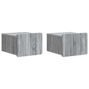 vidaXL Fali éjjeli szekrény 2 pcs Szürke Sonoma 33 x 34,5 x 24 cm