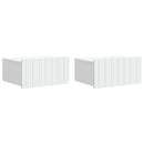 vidaXL Fali éjjeli szekrény 2 db Fehér 49 x 34,5 x 24 cm Szerelt Fa