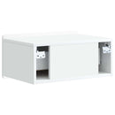 vidaXL Fali éjjeli szekrény 2 db Fehér 49 x 34,5 x 24 cm Szerelt Fa