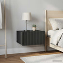 vidaXL Fali éjjeli szekrény 2 pcs Fekete 49 x 34,5 x 24 cm Szerelt Fa