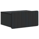 vidaXL Fali éjjeli szekrény 2 pcs Fekete 49 x 34,5 x 24 cm Szerelt Fa