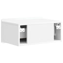 vidaXL Fali éjjeli szekrény fiókkal Magasfényű Fehér 49 x 34,5 x 24 cm