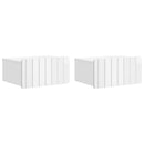 vidaXL Fali éjjeli szekrény 2 pcs Magasfényű Fehér 49 x 34,5 x 24 cm