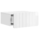 vidaXL Fali éjjeli szekrény 2 pcs Magasfényű Fehér 49 x 34,5 x 24 cm