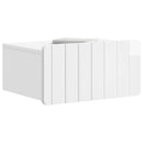 vidaXL Fali éjjeli szekrény 2 pcs Magasfényű Fehér 49 x 34,5 x 24 cm