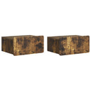 vidaXL Fali éjjeli szekrény 2 pcs Füstös Tölgy 49 x 34,5 x 24 cm