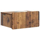 vidaXL Fali éjjeli szekrény 2 db Antik Fa 49 x 34,5 x 24 cm Szerelt Fa