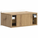 vidaXL Fali éjjeli szekrény 2 pcs Kézműves Tölgy 49 x 34,5 x 24 cm