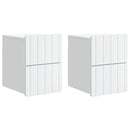 vidaXL Fali éjjeli szekrény 2 db Fehér 33 x 34,5 x 43 cm Szerelt Fa