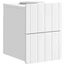vidaXL Fali éjjeli szekrény 2 db Fehér 33 x 34,5 x 43 cm Szerelt Fa
