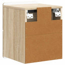 vidaXL Fali éjjeli szekrény 2 pcs Sonoma Tölgy 33 x 34,5 x 43 cm