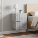 vidaXL Fali éjjeli szekrény 2 db Betonszürke 33 x 34,5 x 43 cm