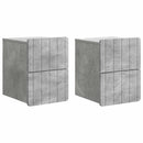 vidaXL Fali éjjeli szekrény 2 pcs Betonszürke 33 x 34,5 x 43 cm