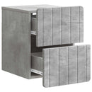 vidaXL Fali éjjeli szekrény 2 pcs Betonszürke 33 x 34,5 x 43 cm