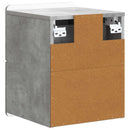 vidaXL Fali éjjeli szekrény 2 pcs Betonszürke 33 x 34,5 x 43 cm
