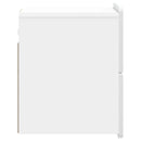 vidaXL Fali éjjeli szekrény fiókkal Magasfényű Fehér 33 x 34,5 x 43 cm