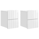 vidaXL Fali éjjeli szekrény 2 pcs Magasfényű Fehér 33 x 34,5 x 43 cm