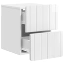 vidaXL Fali éjjeli szekrény 2 db Magasfényű Fehér 33 x 34,5 x 43 cm