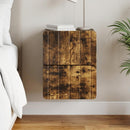 vidaXL Fali éjjeli szekrény Füstös Tölgy 33 x 34,5 x 43 cm Szerelt Fa