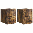 vidaXL Fali éjjeli szekrény 2 pcs Füstös Tölgy 33 x 34,5 x 43 cm