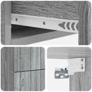 vidaXL Fali éjjeli szekrény 2 pcs Szürke Sonoma 33 x 34,5 x 43 cm