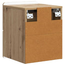 vidaXL Fali éjjeli szekrény 2 pcs Kézműves Tölgy 33 x 34,5 x 43 cm