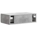 vidaXL Fali oldaltábla Betonszürke 59 x 34,5 x 17 cm Szerelt Fa