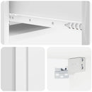vidaXL Fali oldaltábla Magasfényű Fehér 59 x 34,5 x 17 cm Szerelt Fa