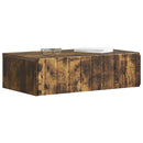 vidaXL Fali oldaltábla Füstös Tölgy 59 x 34,5 x 17 cm Szerelt Fa