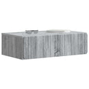 vidaXL Fali oldaltábla Szürke Sonoma 59 x 34,5 x 17 cm Szerelt Fa