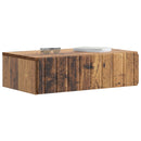 vidaXL Fali oldaltábla Antik Fa 59 x 34,5 x 17 cm Szerelt Fa