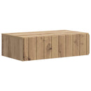 vidaXL Fali oldaltábla 59 x 34,5 x 17 cm Szerelt Fa Kézműves Tölgy