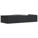 vidaXL Fali oldaltábla Fekete 87,5 x 34,5 x 17 cm Szerelt Fa