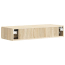 vidaXL Fali oldaltábla Sonoma Tölgy 87,5 x 34,5 x 17 cm Szerelt Fa